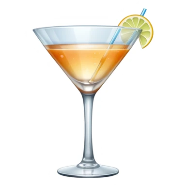 empty cocktail glass sticker