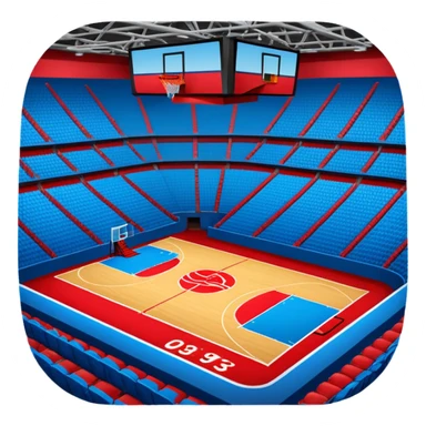 basketball stadium (#00A3E0) and red (#F9423A) sticker