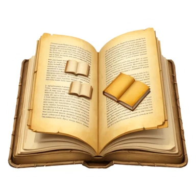 open old book low poly sticker