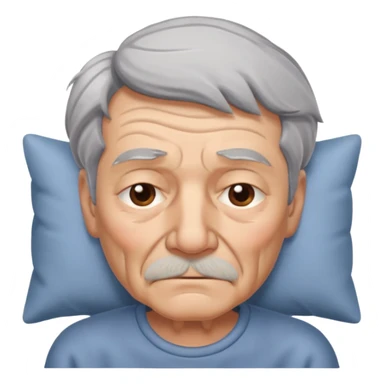 sleepy old man sticker