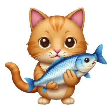 cat had stolen fish sticker