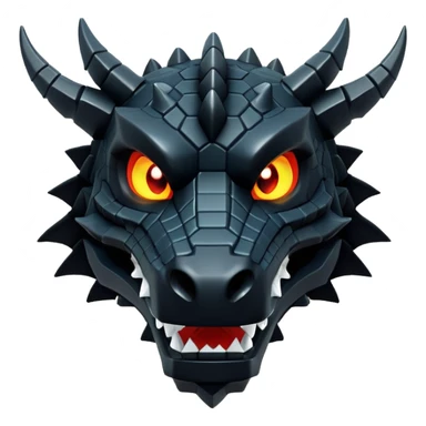 Minecraft black dragon head sticker