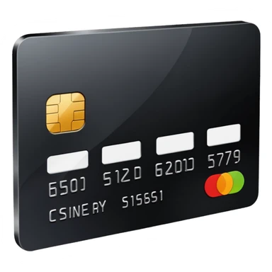 black credit card, no text, no numbers sticker