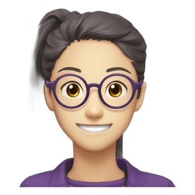 Mari evangelion smile glasses sticker