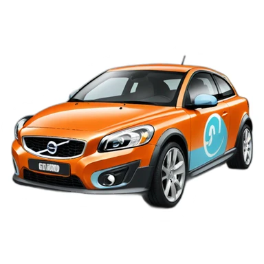 Volvo c30 with gulf livery sticker
