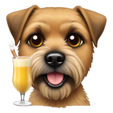 border terrier with egg nog sticker