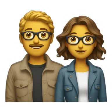 designer and writer working together sticker