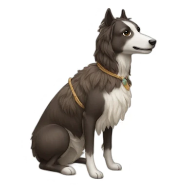 Chien sur un lama sticker