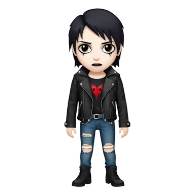emo rockstar nonchalant vampire sticker