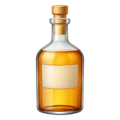 bottle of glass with alcohol sticker