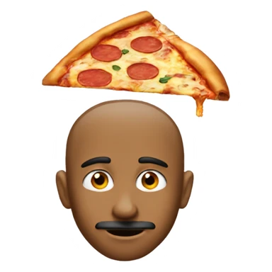 The thinking emoji but it's made of pizza  sticker