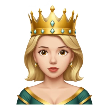 Scarlett Johansson, wearing crown  sticker