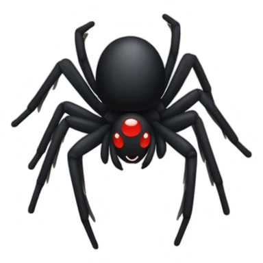 black spider with red eyes sticker