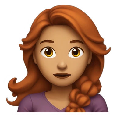 Angry latina woman, with long auburn hair,  with arms crossed over chest. sticker