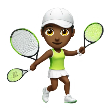 tennis player with wings  sticker