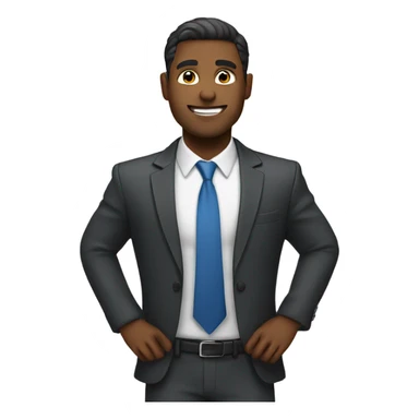 business man with confidence pose sticker