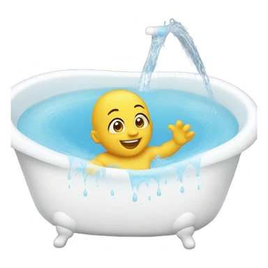 white bath and baby sticker