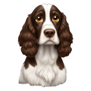 Brown tri color springer sticker