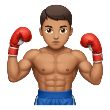 boy professional boxer sticker