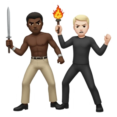 Un homme blanc qui fouette un homme noir sticker