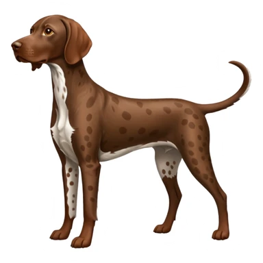 orange spotted german short haired pointer sticker