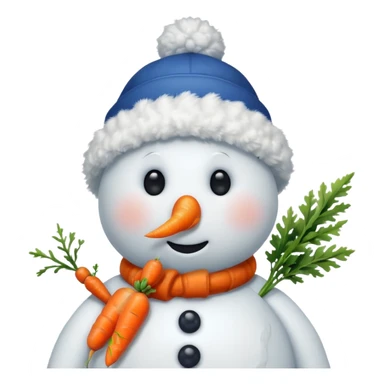 snowmen wearing cap  sticker