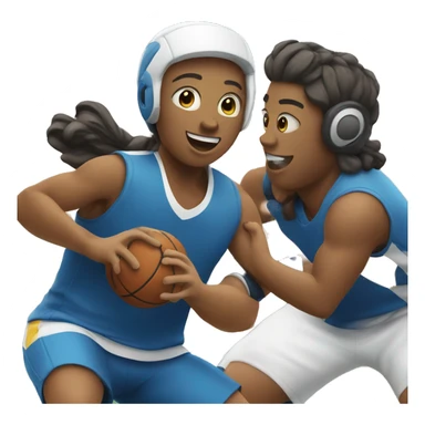Playing sports with friends sticker