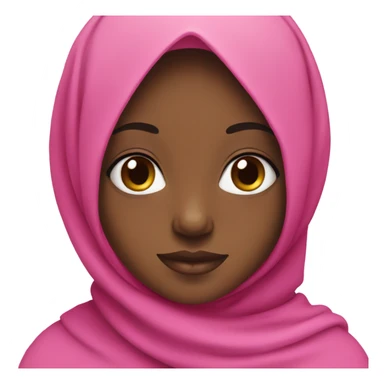 Pink hijab black girl sticker