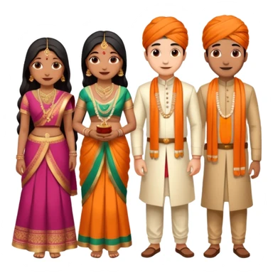 indian engagement ceremony sticker