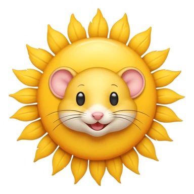 A mouse inside of a sun ☀️ 🐭 sticker