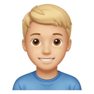 boy teenager with acne smiling sticker