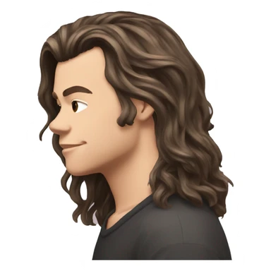 Harry styles long hair sticker