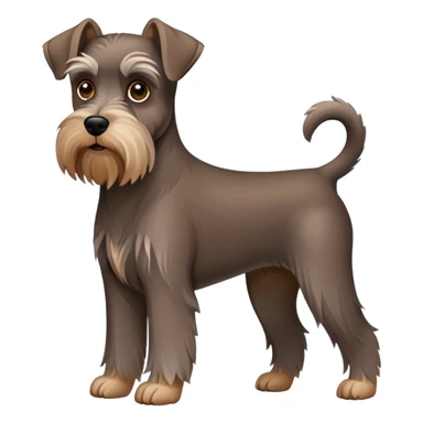 brown schnauzer dog full body sticker