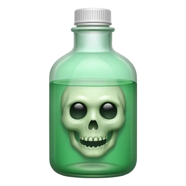 creepy embalming fluid bottle sticker