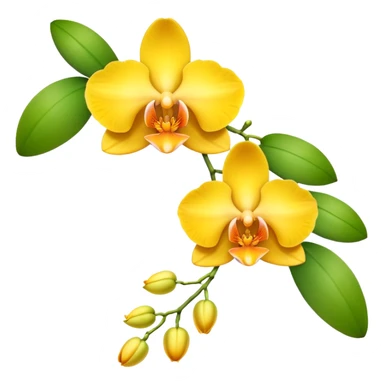 Yellow orchid flower of indian wedding garland sticker