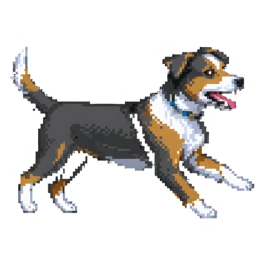 fast running dog sticker