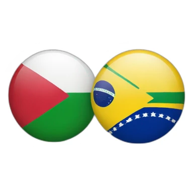 Flag of Japan and Brasil  sticker