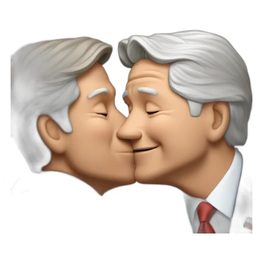 bill clinton kissing george w bush sticker