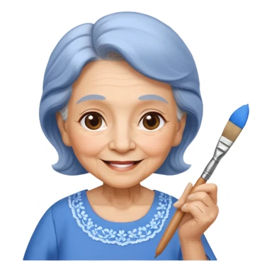 Grandma is painting 🖼️🎨👵🏻  sticker