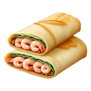 Bánh Xèo Cinematic Realistic Bánh Xèo Dish Emoji, depicted as a crispy, folded crepe filled with shrimp and pork, rendered with dynamic textures and vibrant, appetizing lighting. sticker