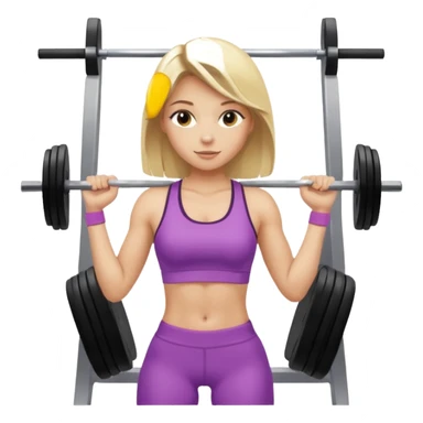 Blonde girl gym  sticker