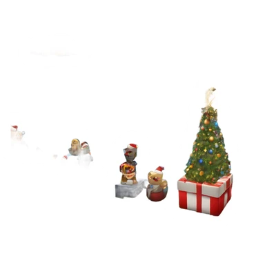 very large mansion decorated with fancy Christmas lights and lots of Fancy christmas decorations sticker