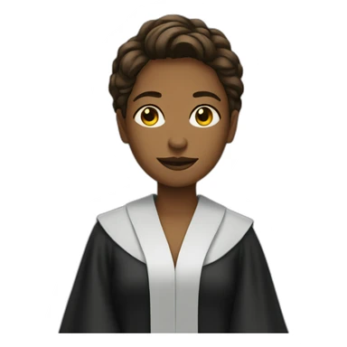 lawyer women Wearing a robe sticker