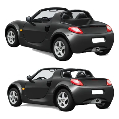 Black Smart Roadster  sticker