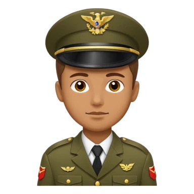 Quiero un 👮🏻‍♂️ pero uniformado de soldado sticker