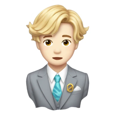 Jimin bts con un traje de tiburones  sticker