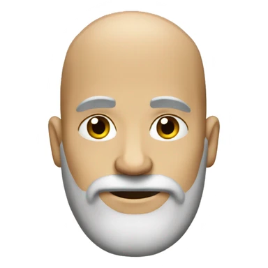 Bald man greying beard sticker