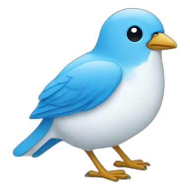 twitter bird blue and white sticker