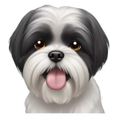 Black shih tzu maltese with an overbite  sticker
