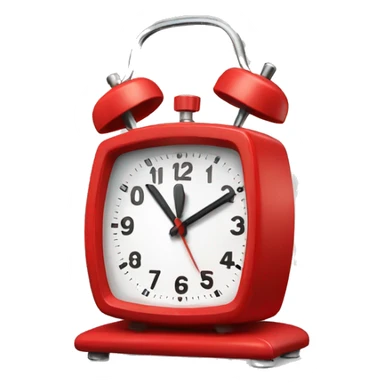 red alarm clock ringing sticker